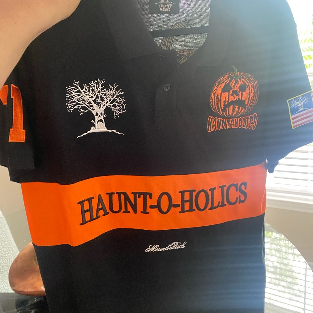 Black and Orange Polo Shirt